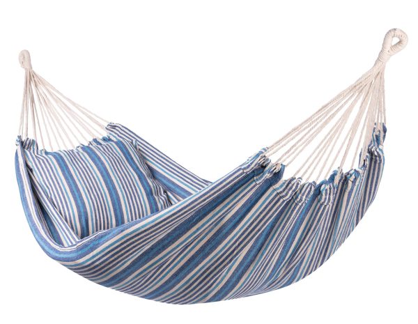 Hangmat Eénpersoons 'Rustic' Single - Blauw - Brazilië - 120 kg - 123 Hammock