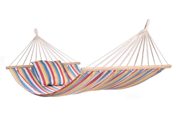 Hangmat Eénpersoons 'Cabrera' Spreaderbar - Veelkleurig - Spreidstang - 120 kg - 123 Hammock