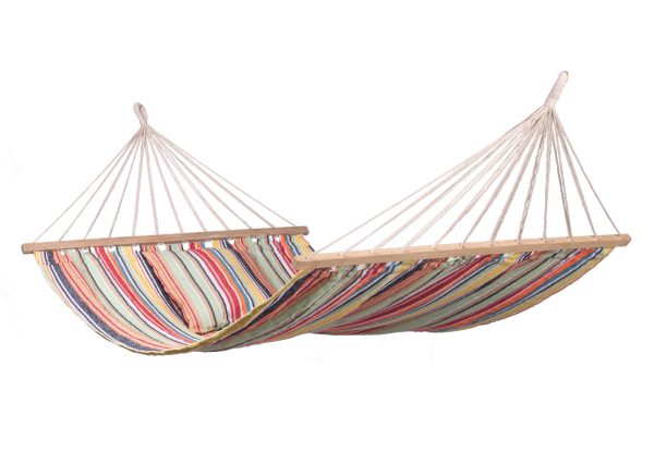 Hangmat Eénpersoons 'Minorca' Spreaderbar - Veelkleurig - Spreidstang - 120 kg - 123 Hammock