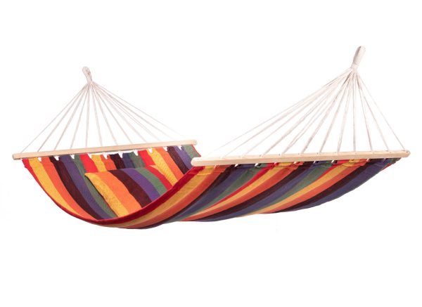 Hangmat Eénpersoons 'Multi' Spreaderbar - Veelkleurig - Spreidstang - 120 kg - 123 Hammock